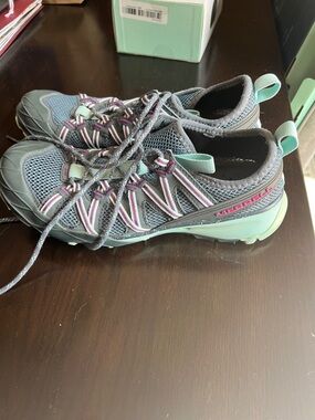 Merrell Women's Gray Mint and Purple Trail Sneakers
